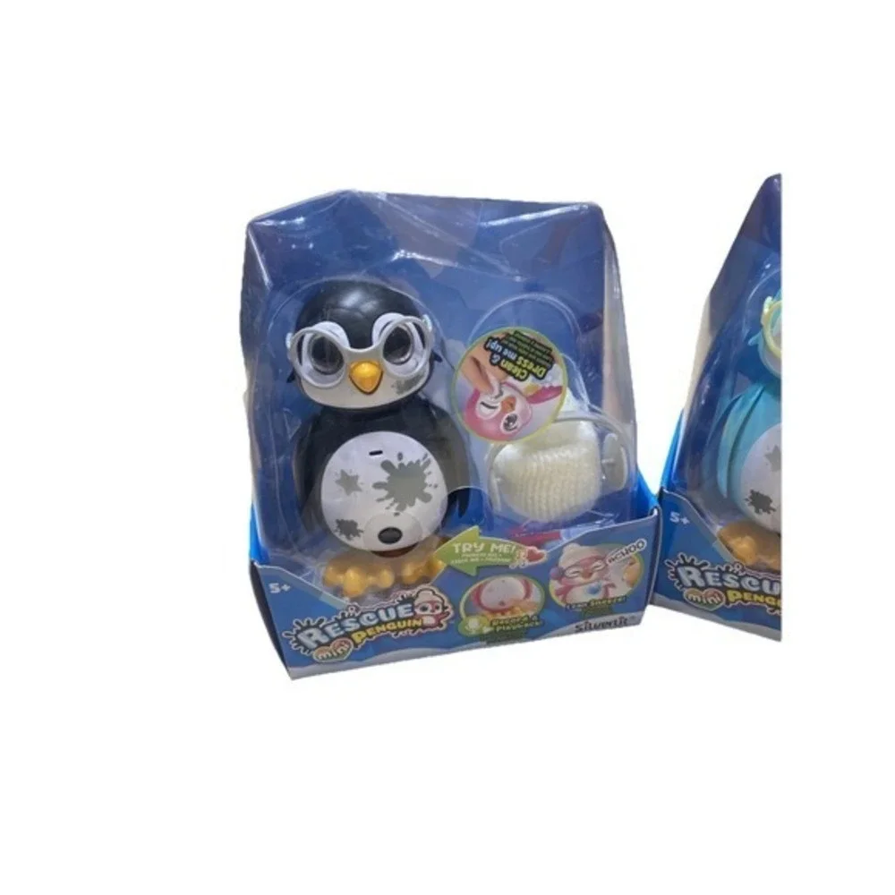 2 Rescue Penguins Toy Interactive Pet Robotic‎  2pk 1 Black 1 Blue           578